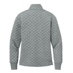 NEW SEI Brooks Brothers® Women’s Diamond Quilt Full-Zip - Light Shadow Grey Heather