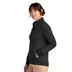 NEW SEI Brooks Brothers® Women’s Diamond Quilt Full-Zip - Deep Black
