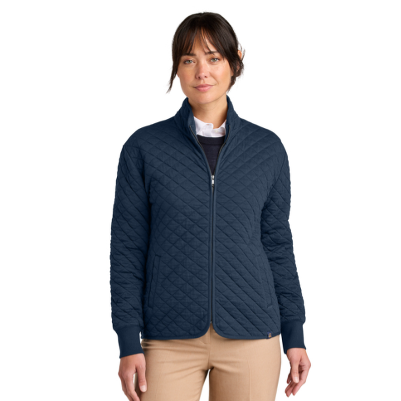 NEW SEI Brooks Brothers® Women’s Diamond Quilt Full-Zip - Navy Blazer