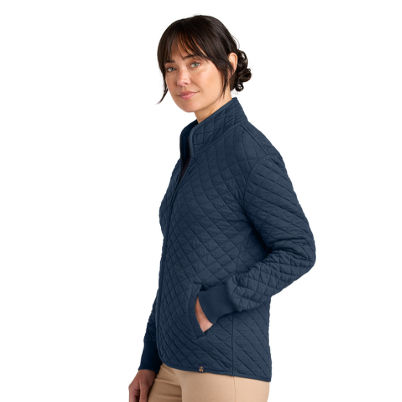 NEW SEI Brooks Brothers® Women’s Diamond Quilt Full-Zip - Navy Blazer