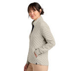 NEW SEI Brooks Brothers® Women’s Diamond Quilt Full-Zip - Oatmeal Heather