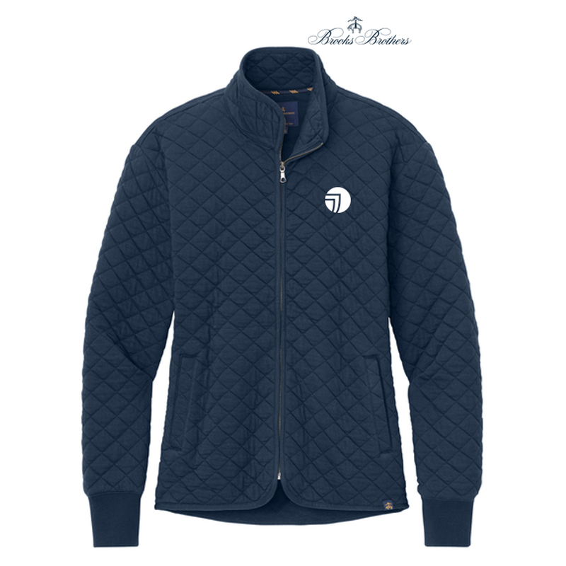 NEW SEI Brooks Brothers® Women’s Diamond Quilt Full-Zip - Navy Blazer