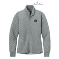 NEW SEI Brooks Brothers® Women’s Diamond Quilt Full-Zip - Light Shadow Grey Heather