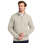 NEW SEI Brooks Brothers® Diamond Quilt 1/4-Zip - Oatmeal Heather