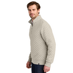 NEW SEI Brooks Brothers® Diamond Quilt 1/4-Zip - Oatmeal Heather