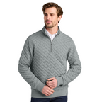 NEW SEI Brooks Brothers® Diamond Quilt 1/4-Zip - Light Shadow Grey Heather
