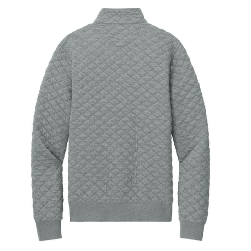 NEW SEI Brooks Brothers® Diamond Quilt 1/4-Zip - Light Shadow Grey Heather