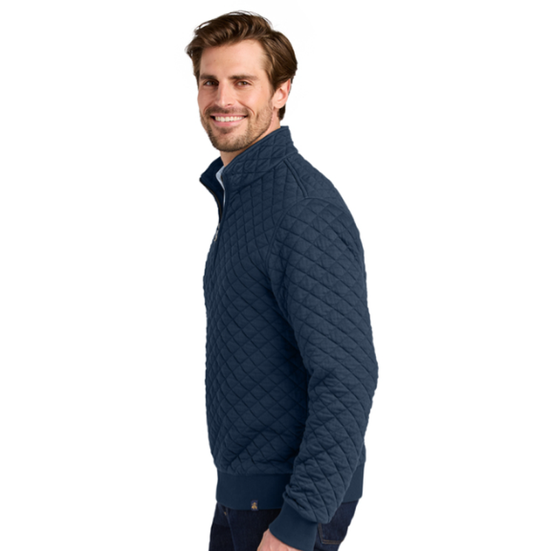 NEW SEI Brooks Brothers® Diamond Quilt 1/4-Zip - Navy Blazer