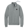 NEW SEI Brooks Brothers® Diamond Quilt 1/4-Zip - Light Shadow Grey Heather