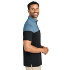 NEW SEI TravisMathew Onward Colorblock Polo - Copen Blue/Black