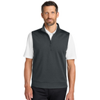 NEW SEI Port Authority® C-FREE® Double Knit 1/4-Zip Vest - Grey Steel Heather