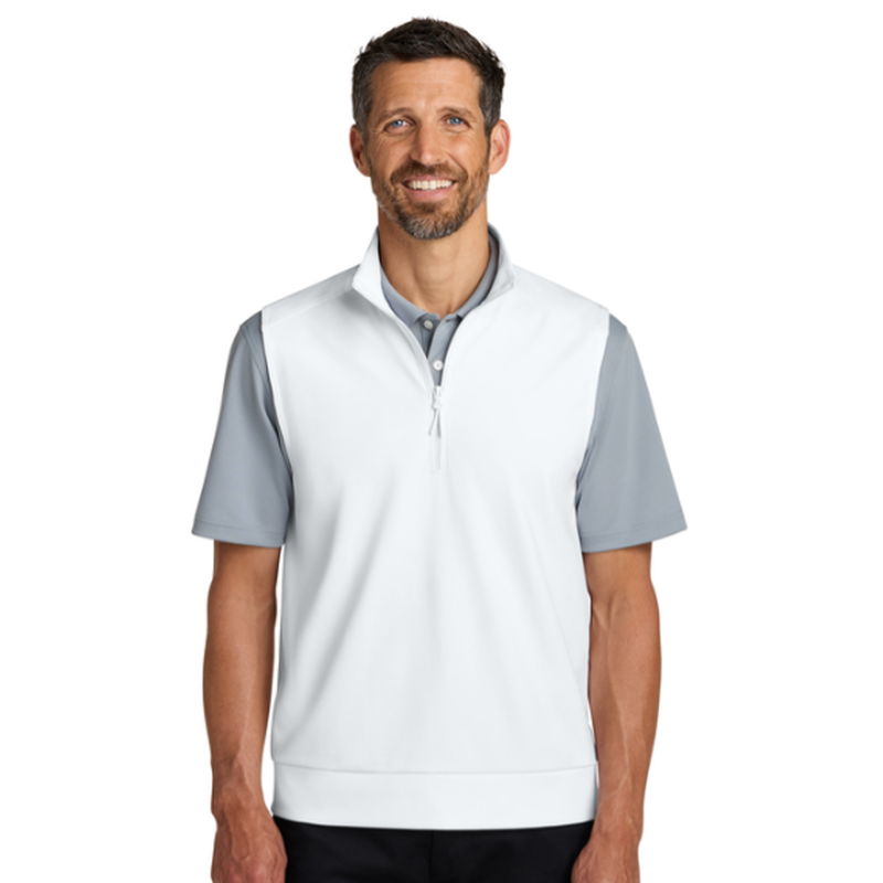 NEW SEI Port Authority® C-FREE® Double Knit 1/4-Zip Vest - White