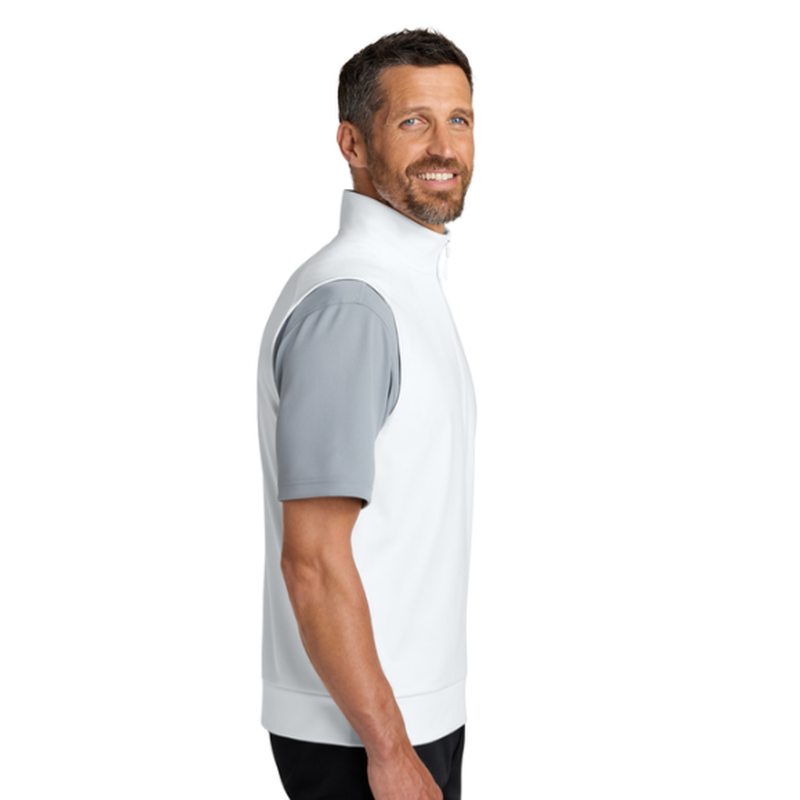 NEW SEI Port Authority® C-FREE® Double Knit 1/4-Zip Vest - White