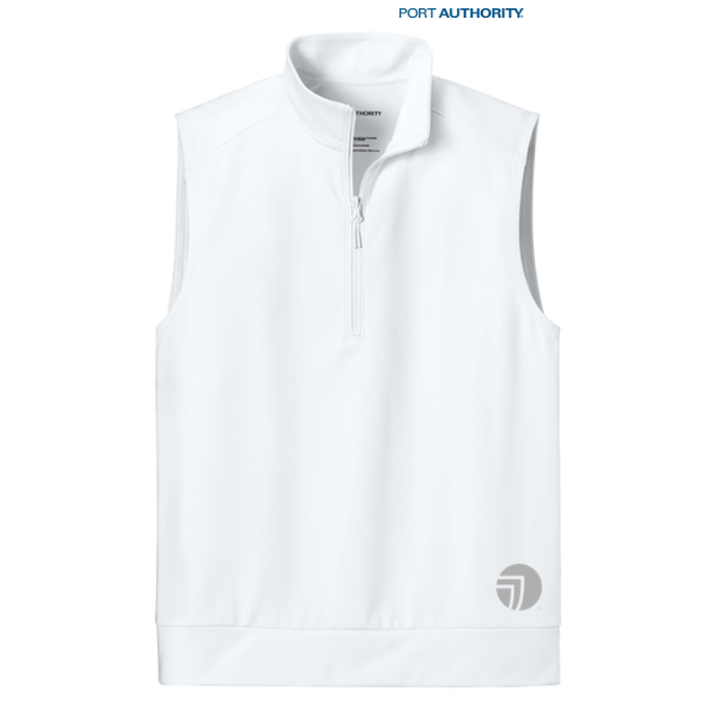 NEW SEI Port Authority® C-FREE® Double Knit 1/4-Zip Vest - White
