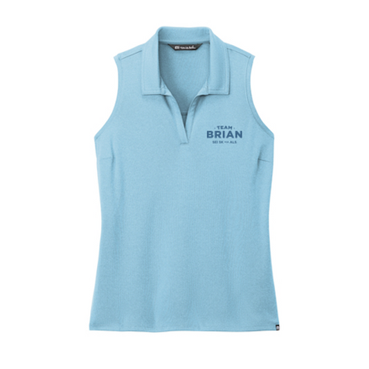 SEI TEAM BRIAN TravisMathew Women's Coto Performance Sleeveless Polo - Brilliant Blue Heather