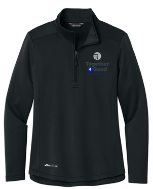 T4G Eddie Bauer® Women’s Smooth Mid Layer Fleece 1/2-Zip - BLACK