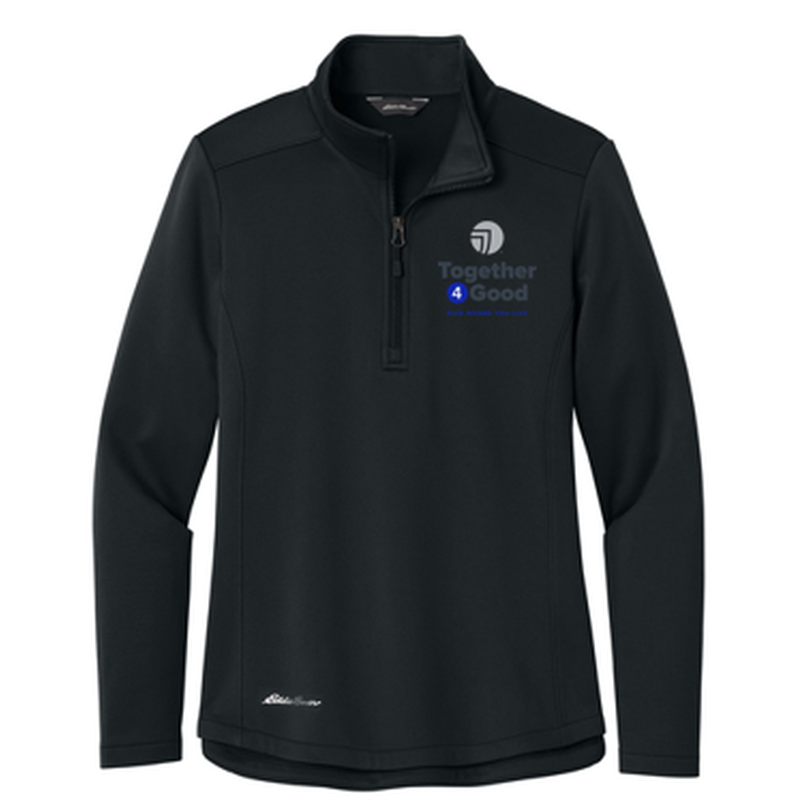 T4G Eddie Bauer® Women’s Smooth Mid Layer Fleece 1/2-Zip - BLACK
