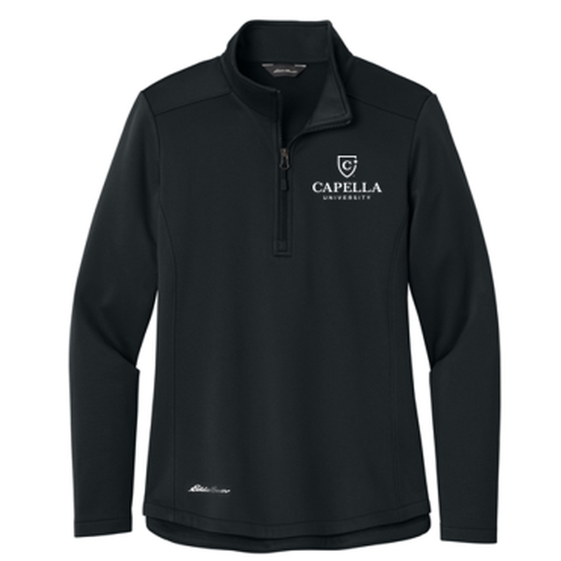 T4G Eddie Bauer® Women’s Smooth Mid Layer Fleece 1/2-Zip - BLACK