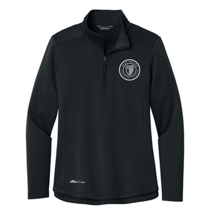 T4G Eddie Bauer® Women’s Smooth Mid Layer Fleece 1/2-Zip - BLACK