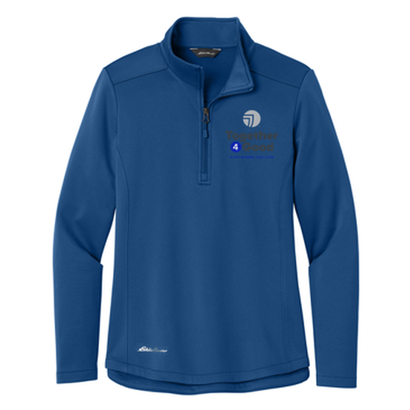 T4G Eddie Bauer® Women’s Smooth Mid Layer Fleece 1/2-Zip - Cobalt Blue
