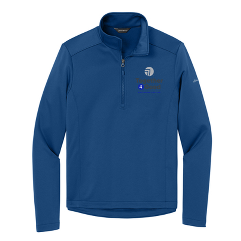 T4G Eddie Bauer® Smooth Mid Layer Fleece 1/2-Zipe - Cobalt Blue