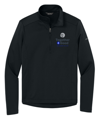 T4G Eddie Bauer® Smooth Mid Layer Fleece 1/2-Zipe - BLACK