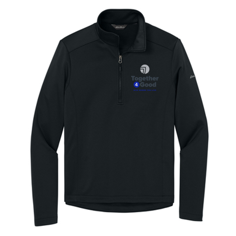 T4G Eddie Bauer® Smooth Mid Layer Fleece 1/2-Zipe - BLACK