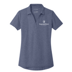 T4G Port Authority® Women's C-FREE® Cotton Blend Pique Polo - Navy Heather
