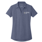 T4G Port Authority® Women's C-FREE® Cotton Blend Pique Polo - Navy Heather