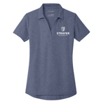 T4G Port Authority® Women's C-FREE® Cotton Blend Pique Polo - Navy Heather