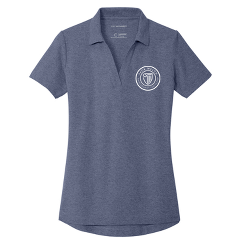 T4G Port Authority® Women's C-FREE® Cotton Blend Pique Polo - Navy Heather