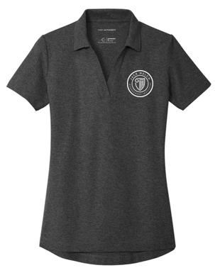 T4G Port Authority® Women's C-FREE® Cotton Blend Pique Polo - Charcoal Heather