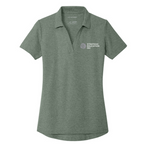 T4G Port Authority® Women's C-FREE® Cotton Blend Pique Polo - Dark Green Heather