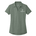 T4G Port Authority® Women's C-FREE® Cotton Blend Pique Polo - Dark Green Heather