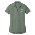 T4G Port Authority® Women's C-FREE® Cotton Blend Pique Polo - Dark Green Heather