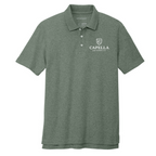 T4G Port Authority® C-FREE ® Cotton Blend Pique Polo - Dark Green Heather