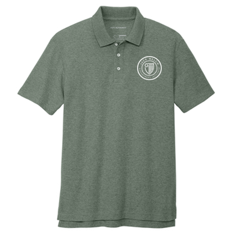 T4G Port Authority® C-FREE ® Cotton Blend Pique Polo - Dark Green Heather