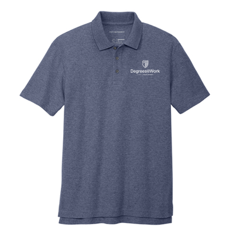 T4G Port Authority® C-FREE ® Cotton Blend Pique Polo - Navy Heather
