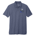 T4G Port Authority® C-FREE ® Cotton Blend Pique Polo - Navy Heather
