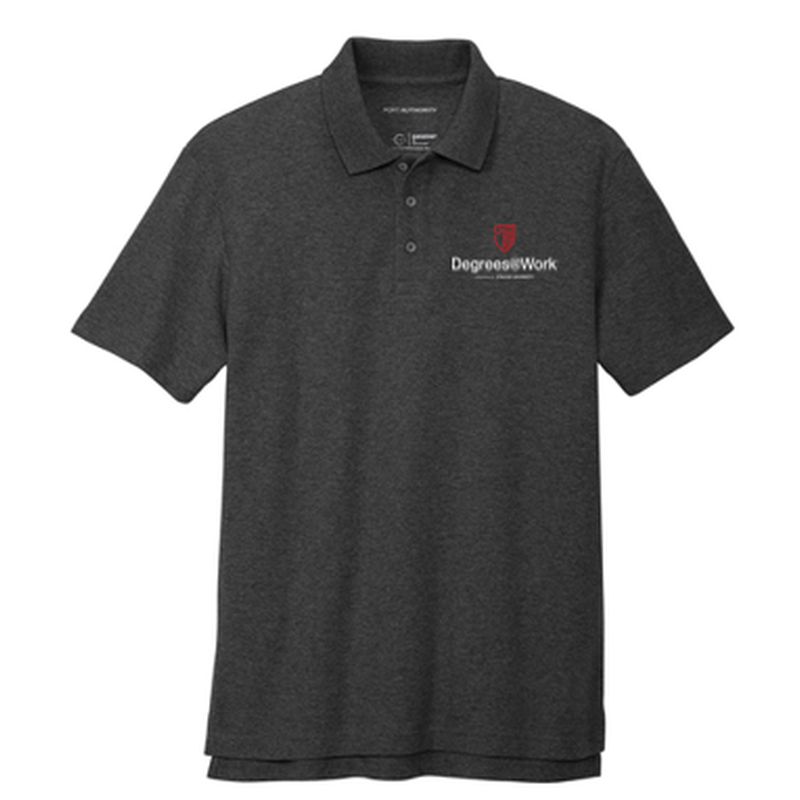 T4G Port Authority® C-FREE ® Cotton Blend Pique Polo - Charcoal Heather