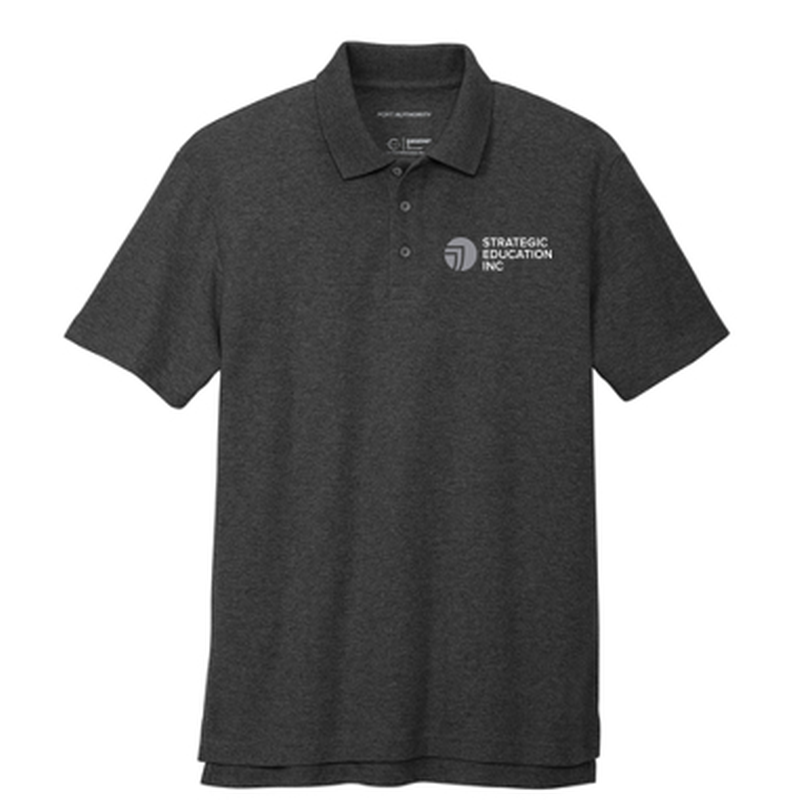 T4G Port Authority® C-FREE ® Cotton Blend Pique Polo - Charcoal Heather