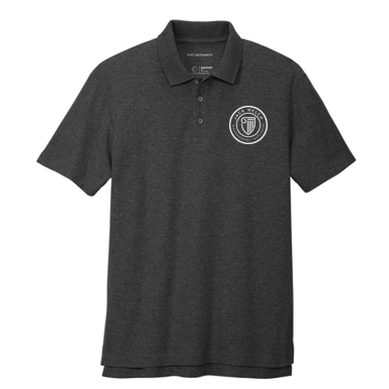 T4G Port Authority® C-FREE ® Cotton Blend Pique Polo - Charcoal Heather