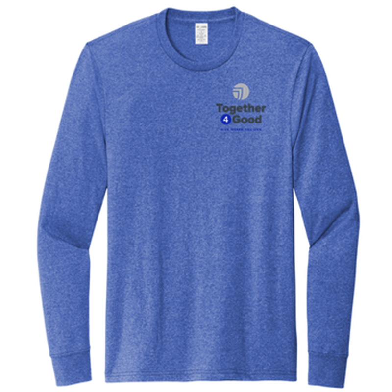 T4G Allmade® Unisex Long Sleeve Recycled Blend Tee - Reused Royal Heather