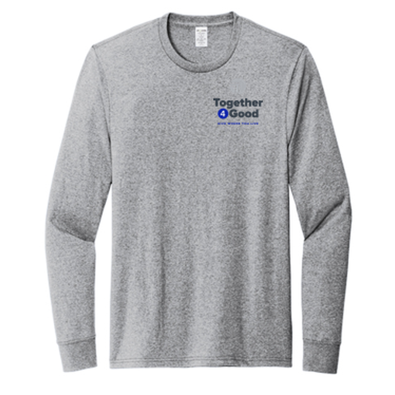 T4G Allmade® Unisex Long Sleeve Recycled Blend Tee - Remade Grey Heather