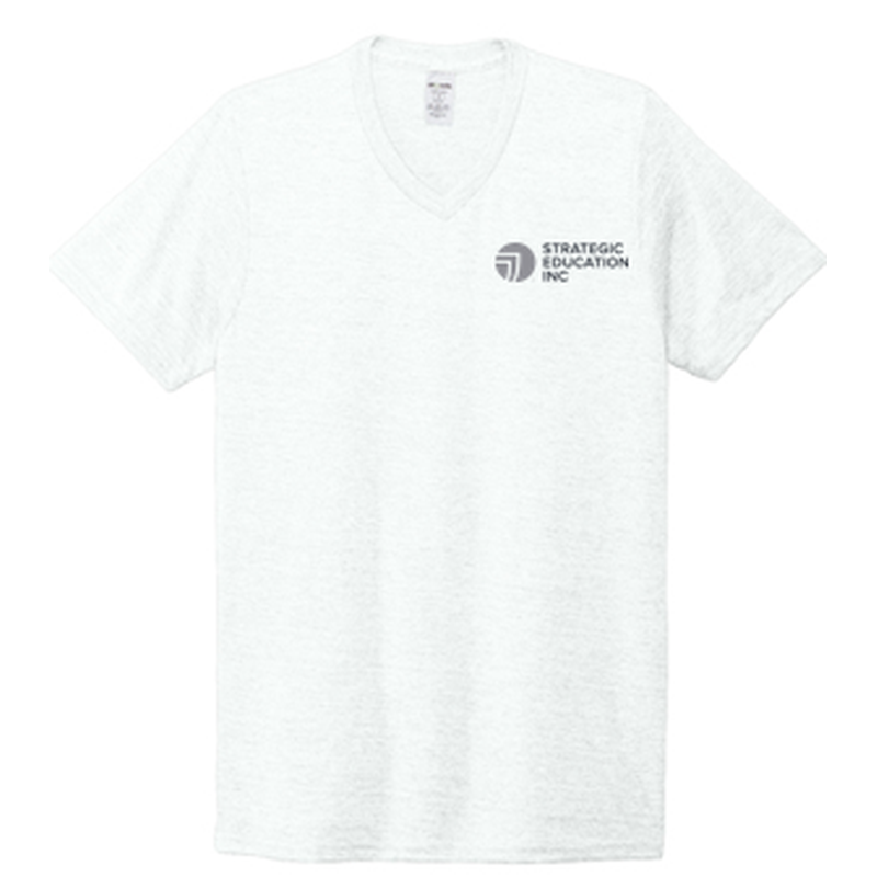 T4G Allmade® Unisex Tri-Blend V-Neck Tee - Fairly White