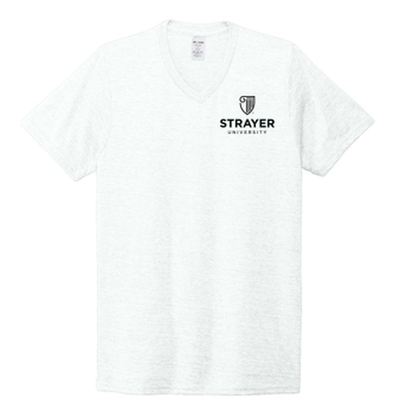 T4G Allmade® Unisex Tri-Blend V-Neck Tee - Fairly White