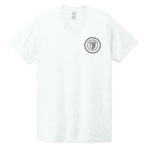 T4G Allmade® Unisex Tri-Blend V-Neck Tee - Fairly White