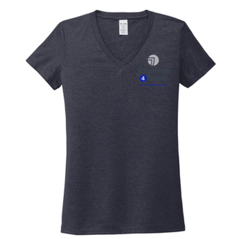 T4G Allmade® Women’s Tri-Blend V-Neck Tee - Rebel Blue