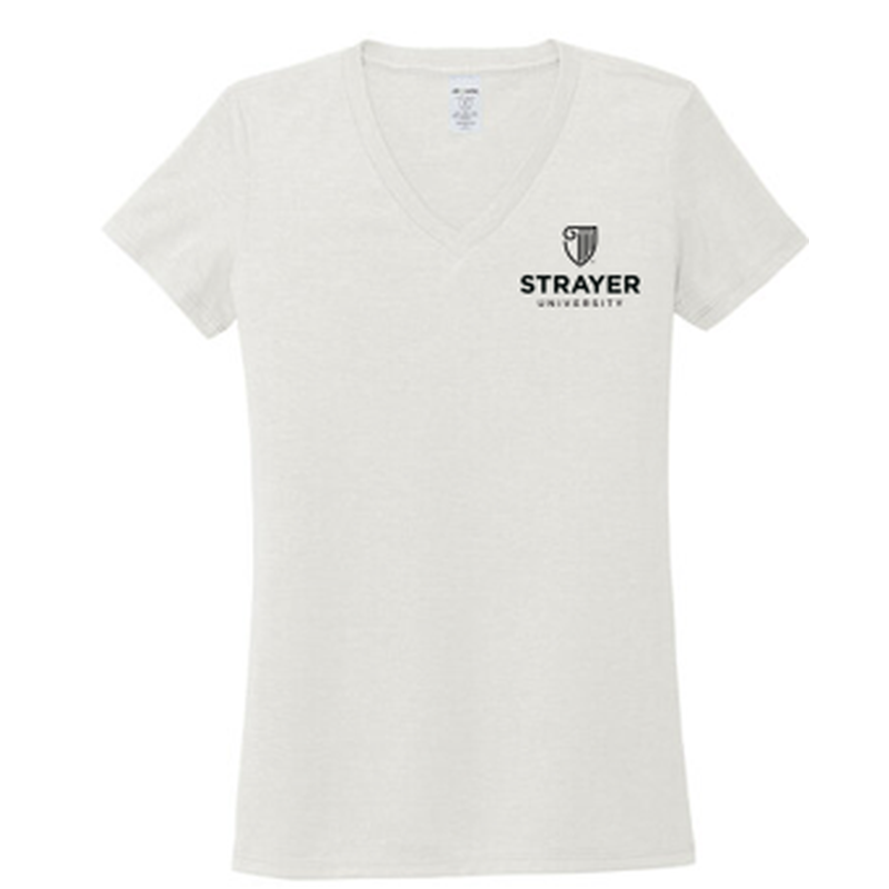 T4G Allmade® Women’s Tri-Blend V-Neck Tee - Fairly White