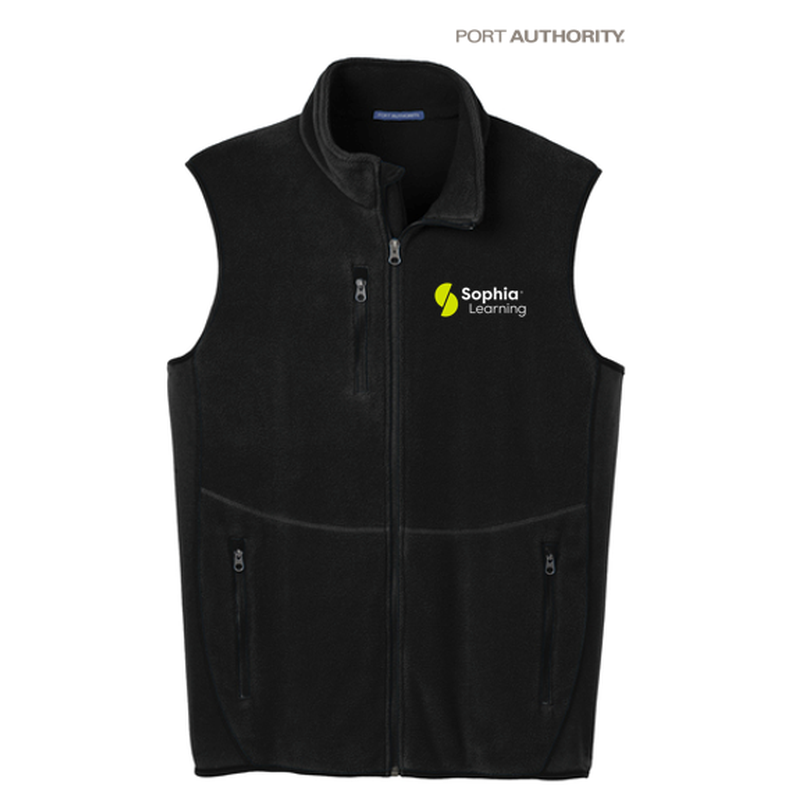 SOPHIA Port Authority® R-Tek® Pro Fleece Full-Zip Vest - BLACK